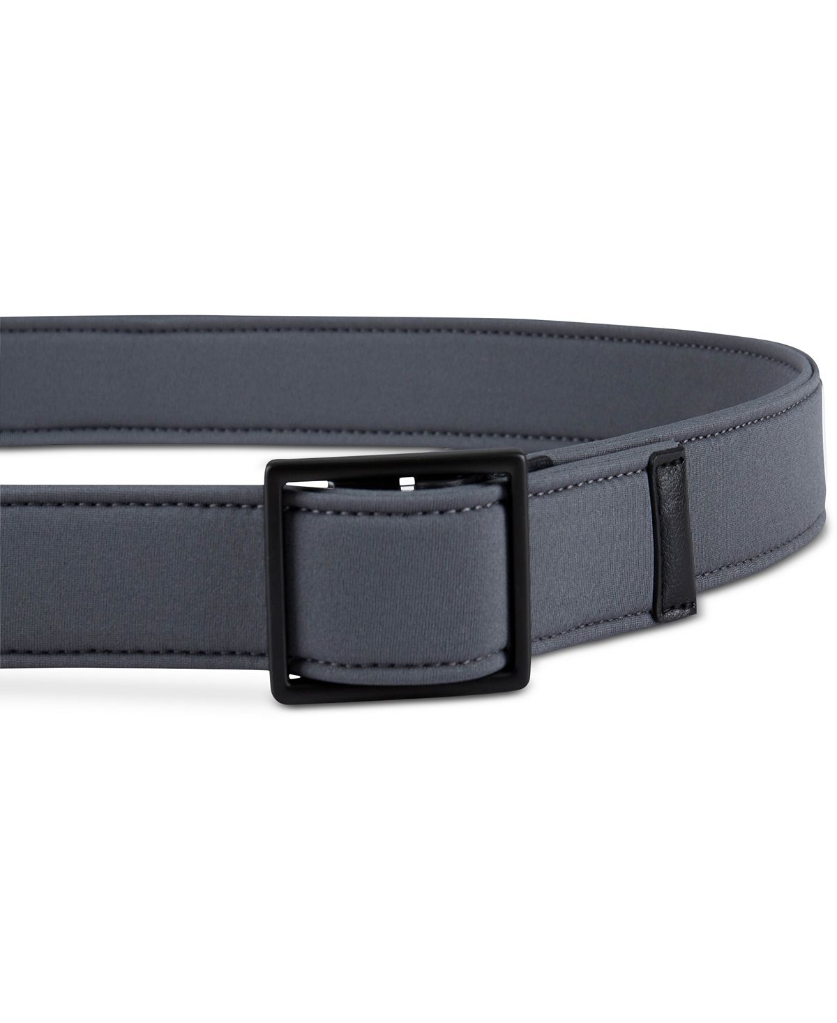 Alfani Faux Leather Neoprene Belt Grey