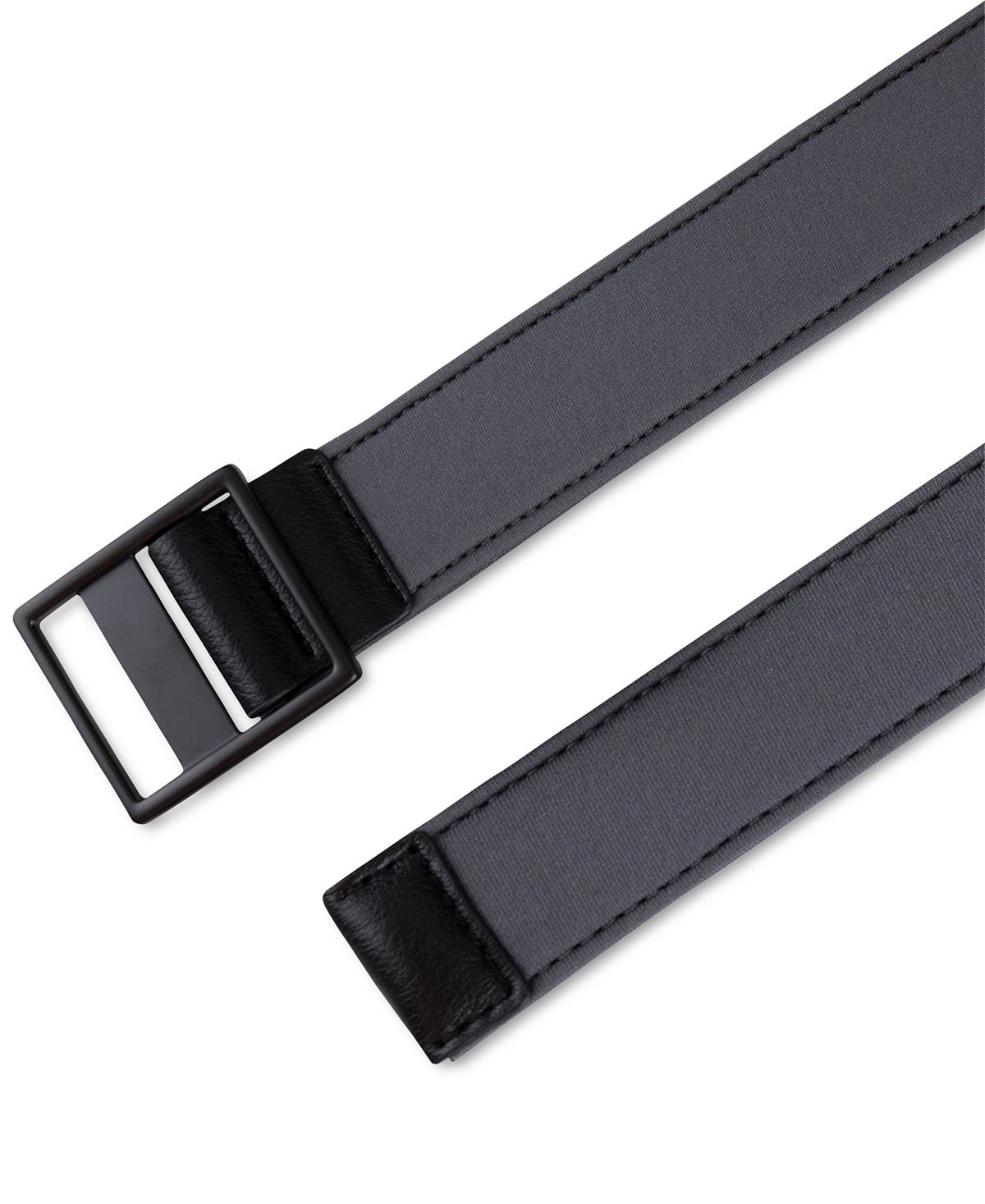 Alfani Faux Leather Neoprene Belt Grey