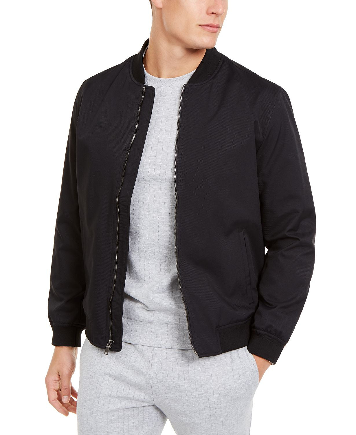 Alfani Full-zip Bomber Jacket Deep Black – CheapUndies