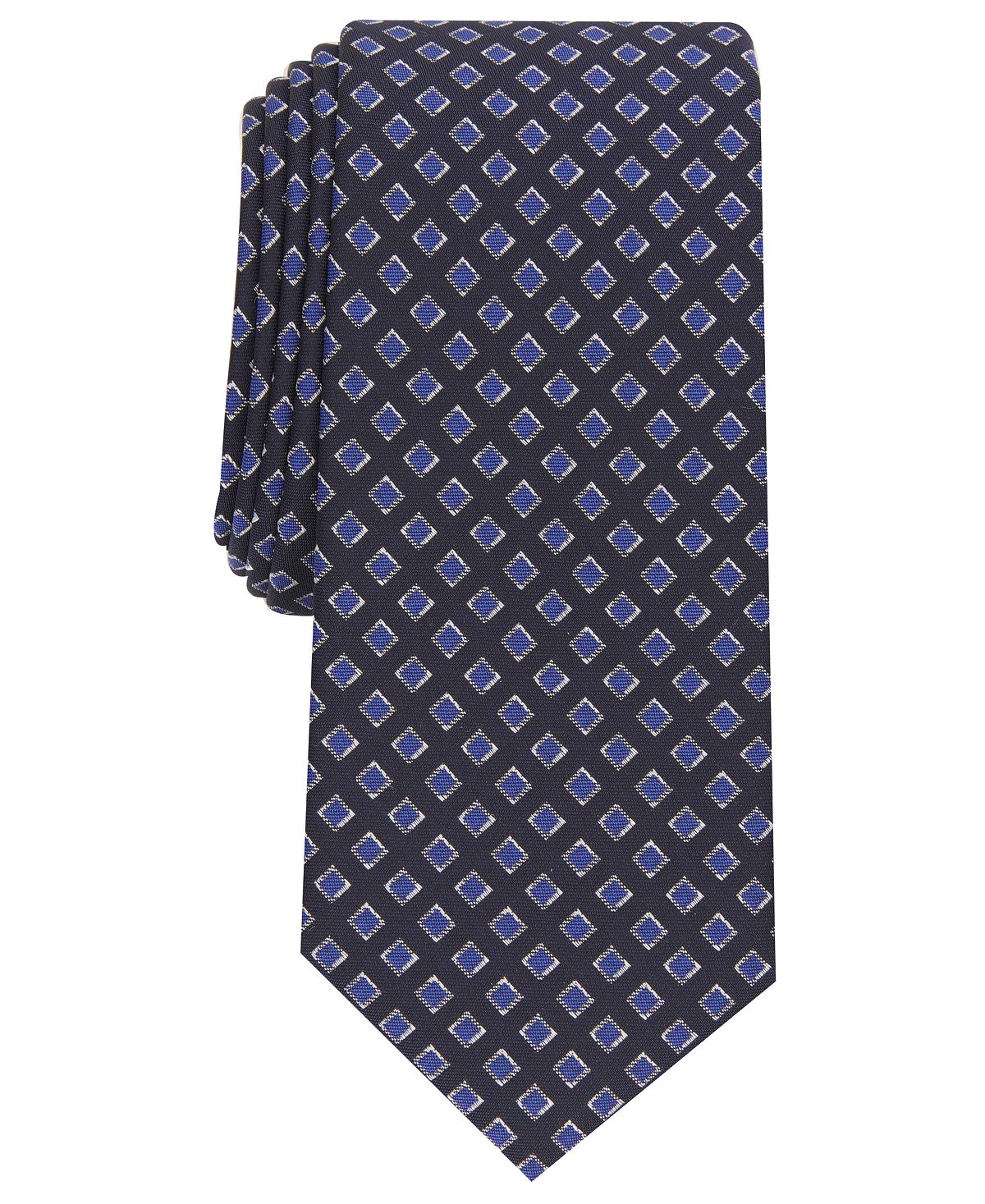 Alfani Hill Geometric Necktie Navy