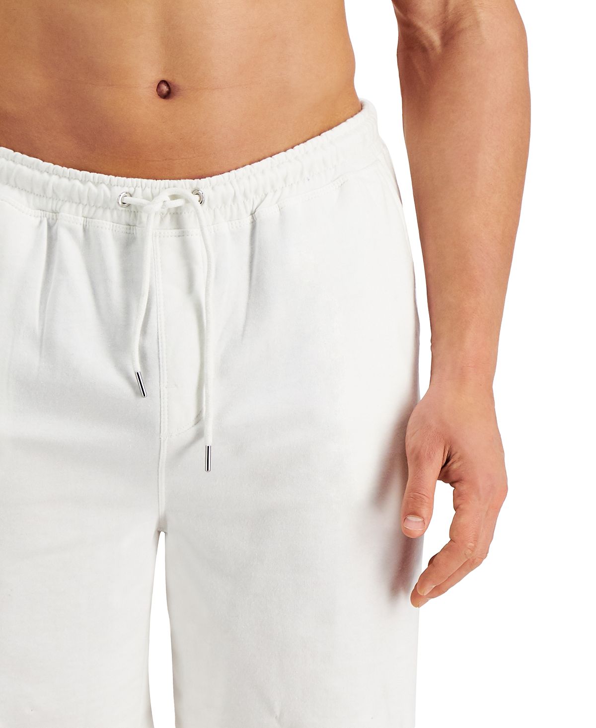 Alfani Moisture-wicking Pajama Shorts White