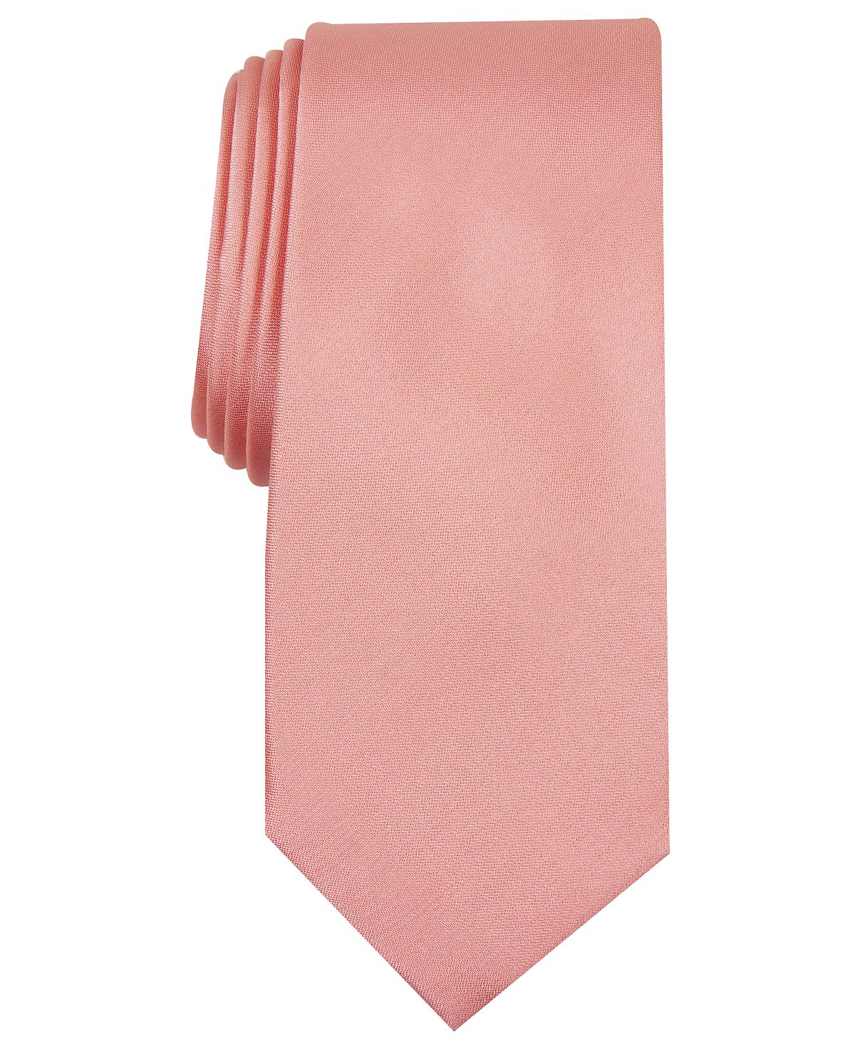 Alfani Solid Texture Slim Tie Salmon