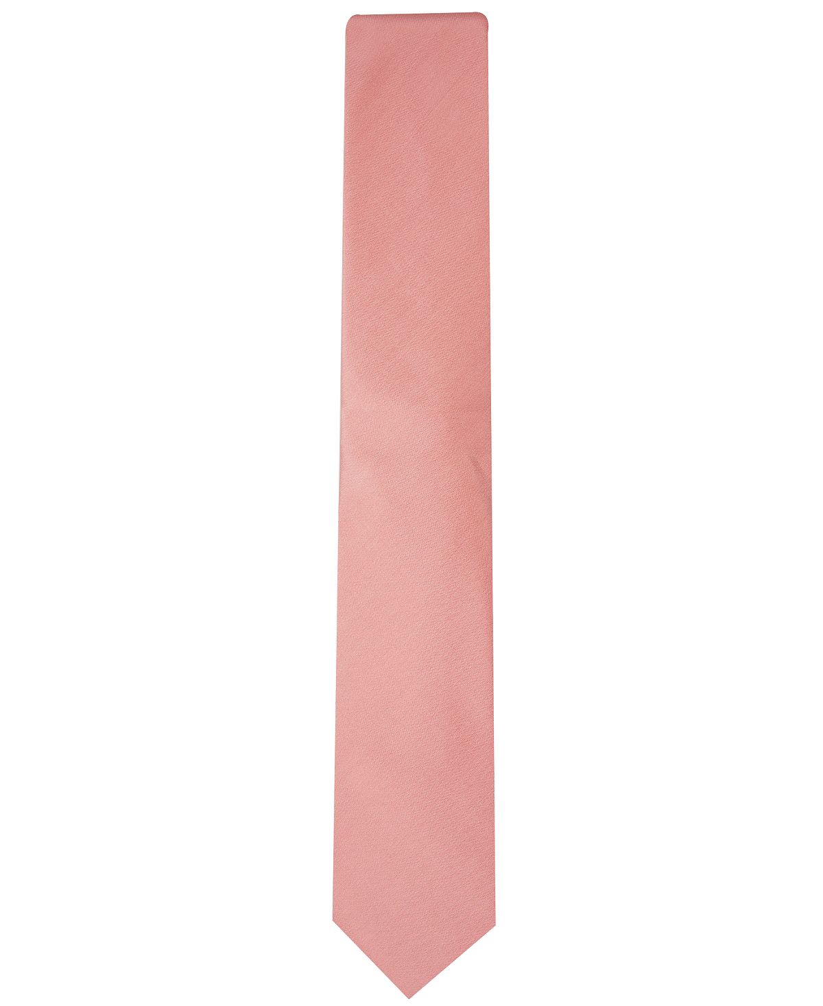 Alfani Solid Texture Slim Tie Salmon