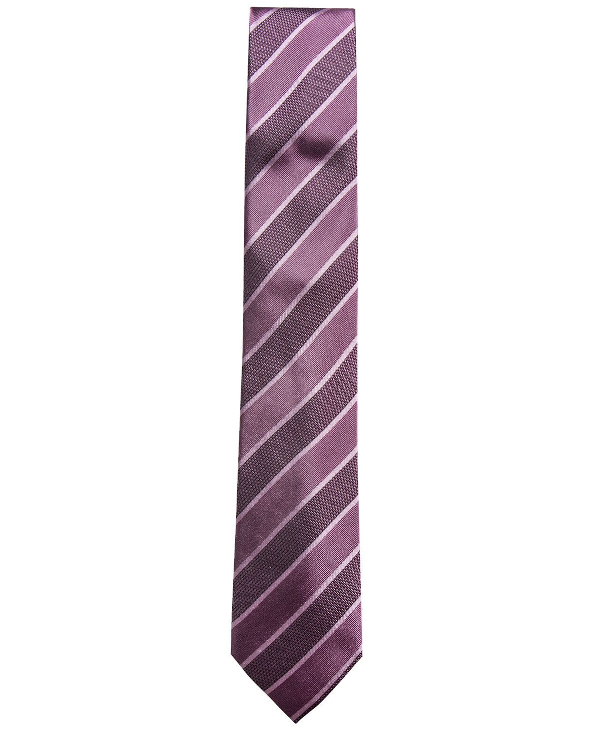 Alfani Stripe Slim Silk Tie New Pink