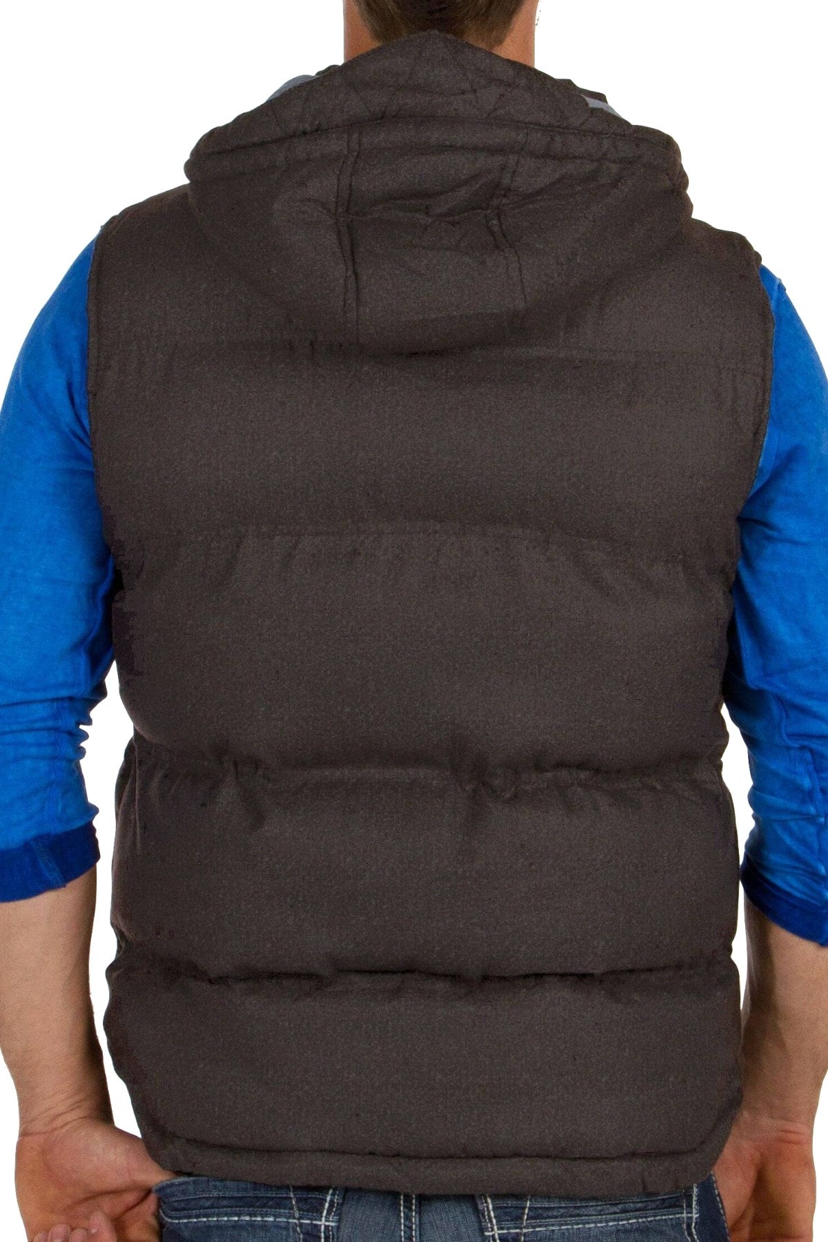 American Stitch Black/Dark-Grey Davey Puffer Vest