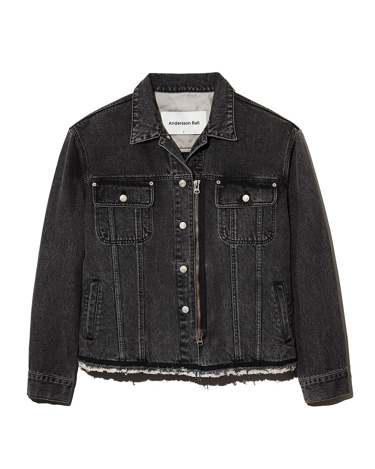 Andersson Bell Inside-out Denim Jacket Black