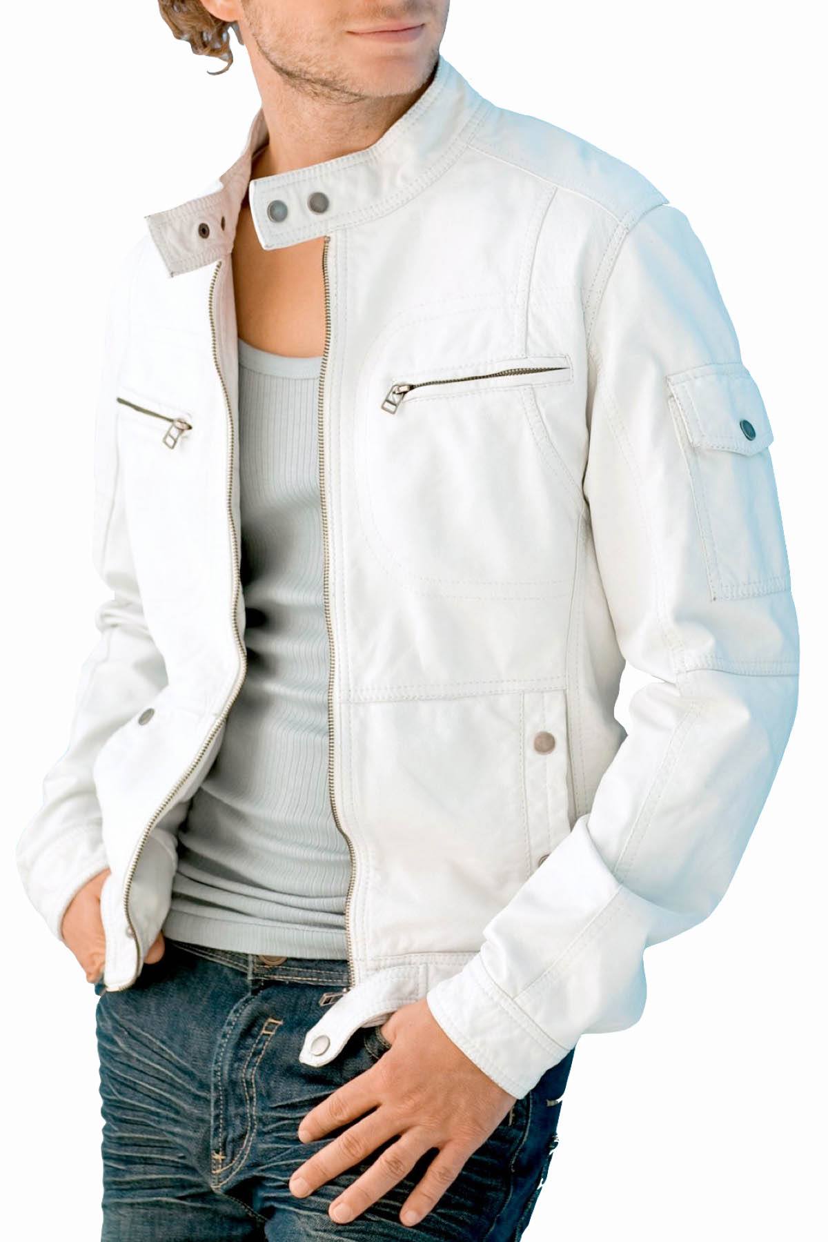 Andres Velasco White Monte Carlo Biker Jacket