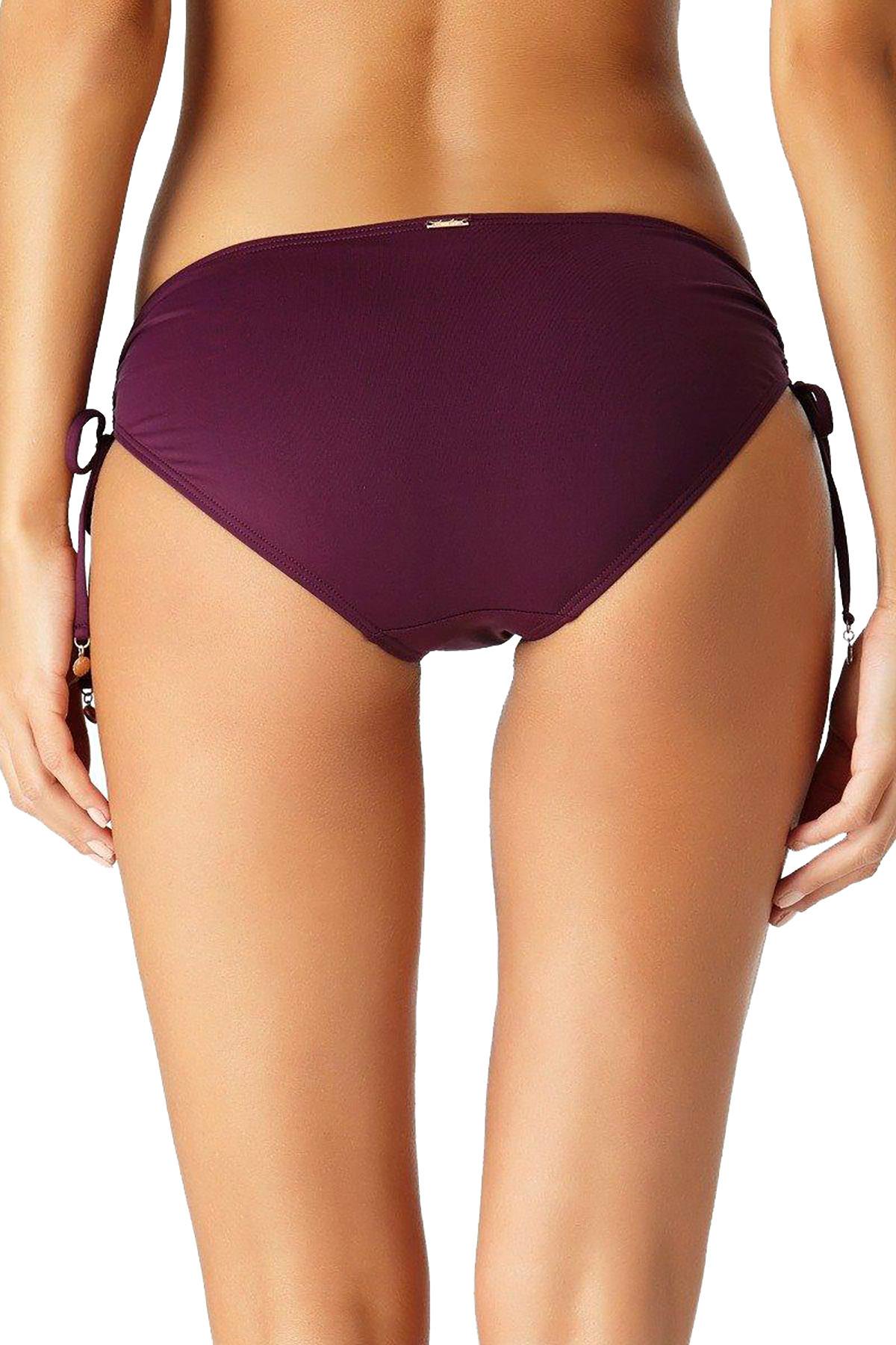 Anne Cole Side Tie Bikini Bottom in Aubergine