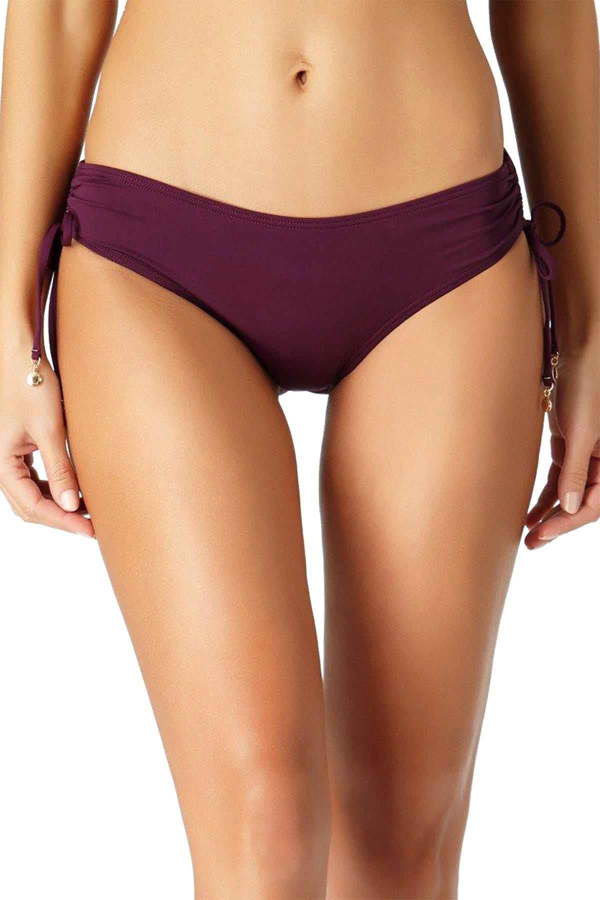 Anne Cole Side Tie Bikini Bottom in Aubergine