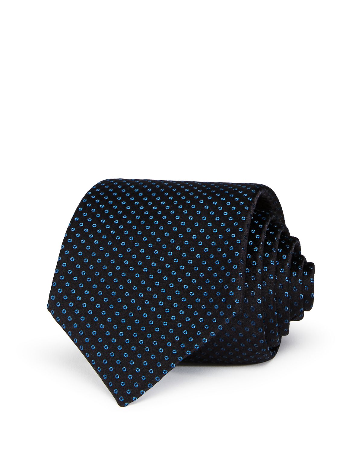 Armani Emporio Dot Pattern Classic Tie Black/Blue