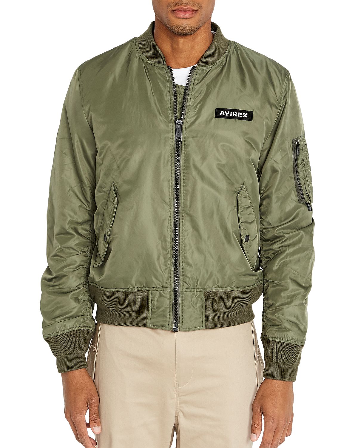 Avirex Ma-1 Logo Bomber Jacket Military Olive – CheapUndies