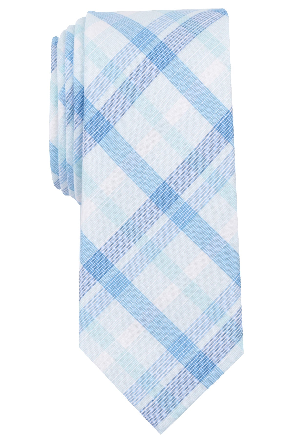 BAR III Aqua-Plaid Whitehaven Skinny Tie