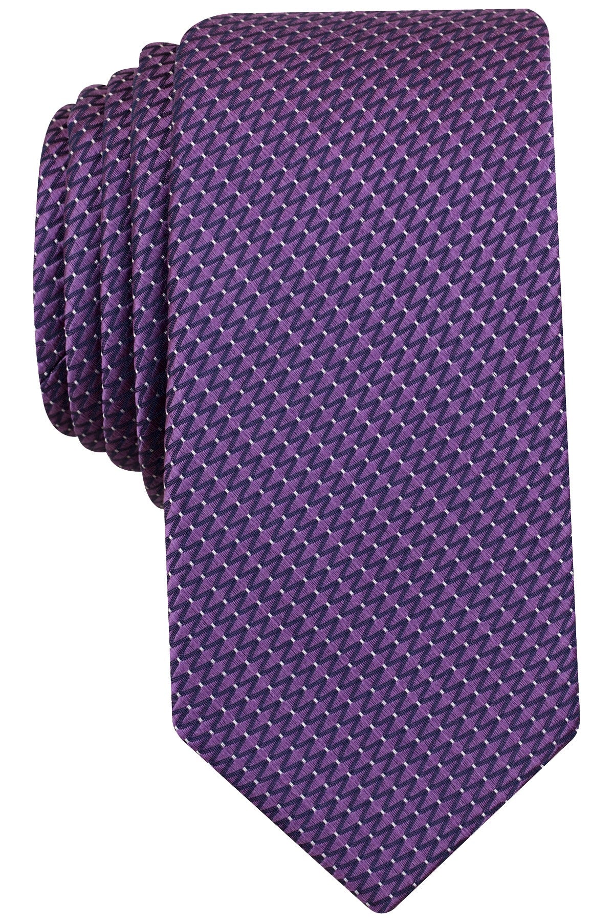 BAR III Purple Pindot Moorhouse Skinny Tie