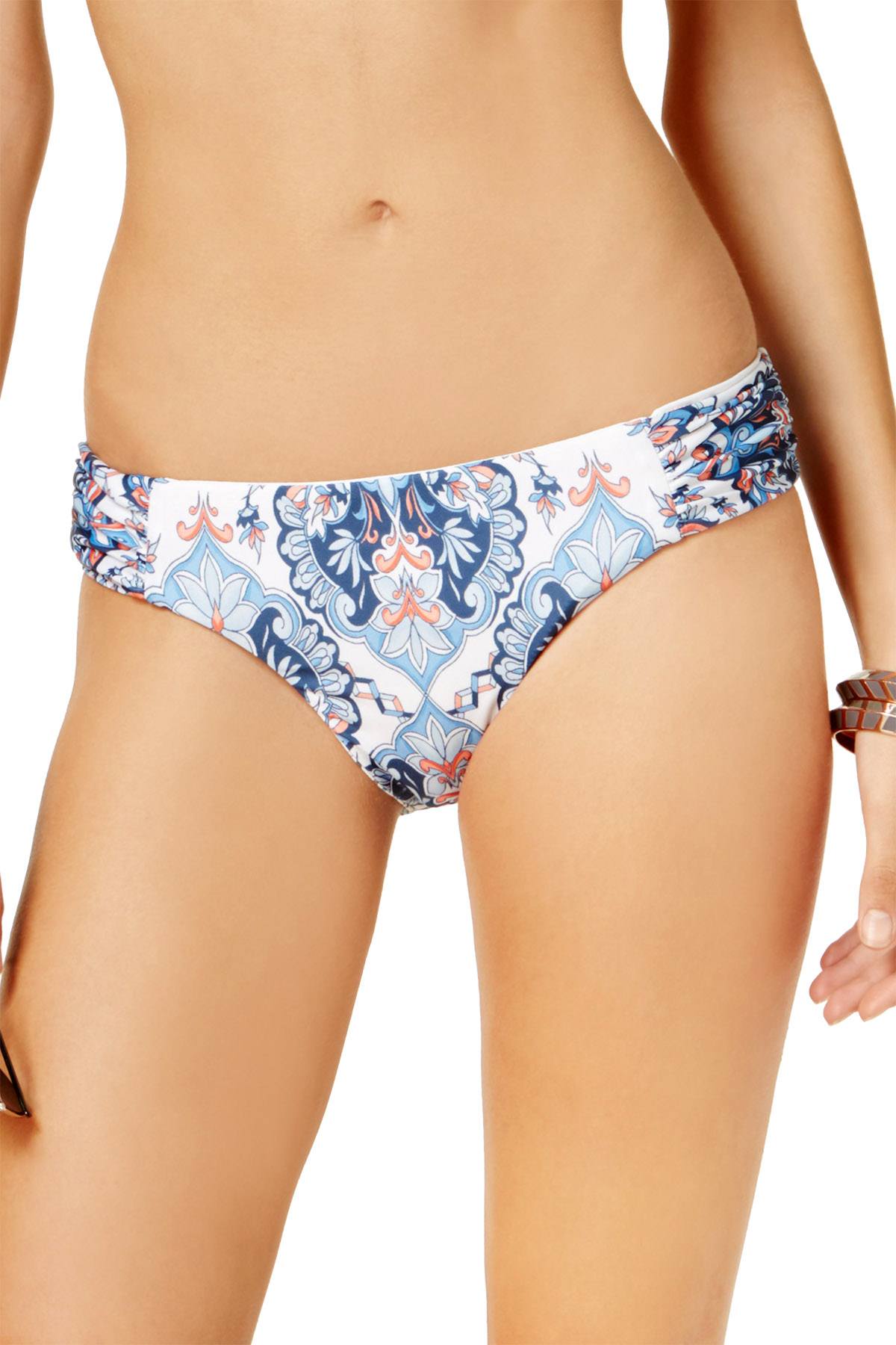 BECCA by Rebecca Virtue Naples Reversible Hipster Bikini Bottom in Blue/White