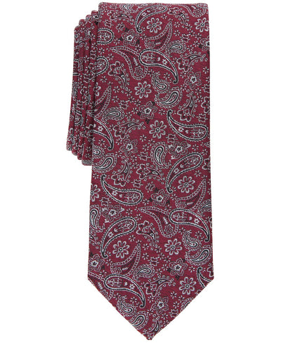 Bar Iii Oakand Skinny Paisley Tie Red