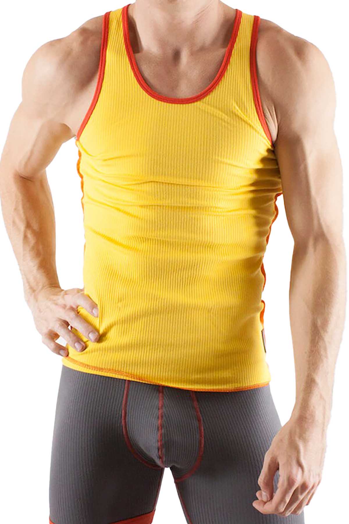 Baskit Lemon Chrome Ribbed Tank Top