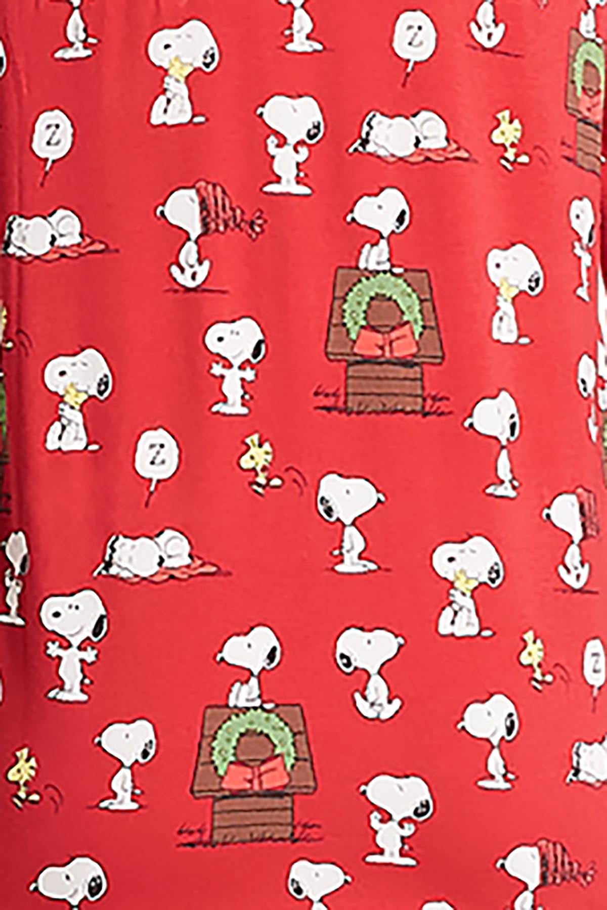 Bed Head x Peanuts Holiday-Printed Long 2-Pc Pajama Set