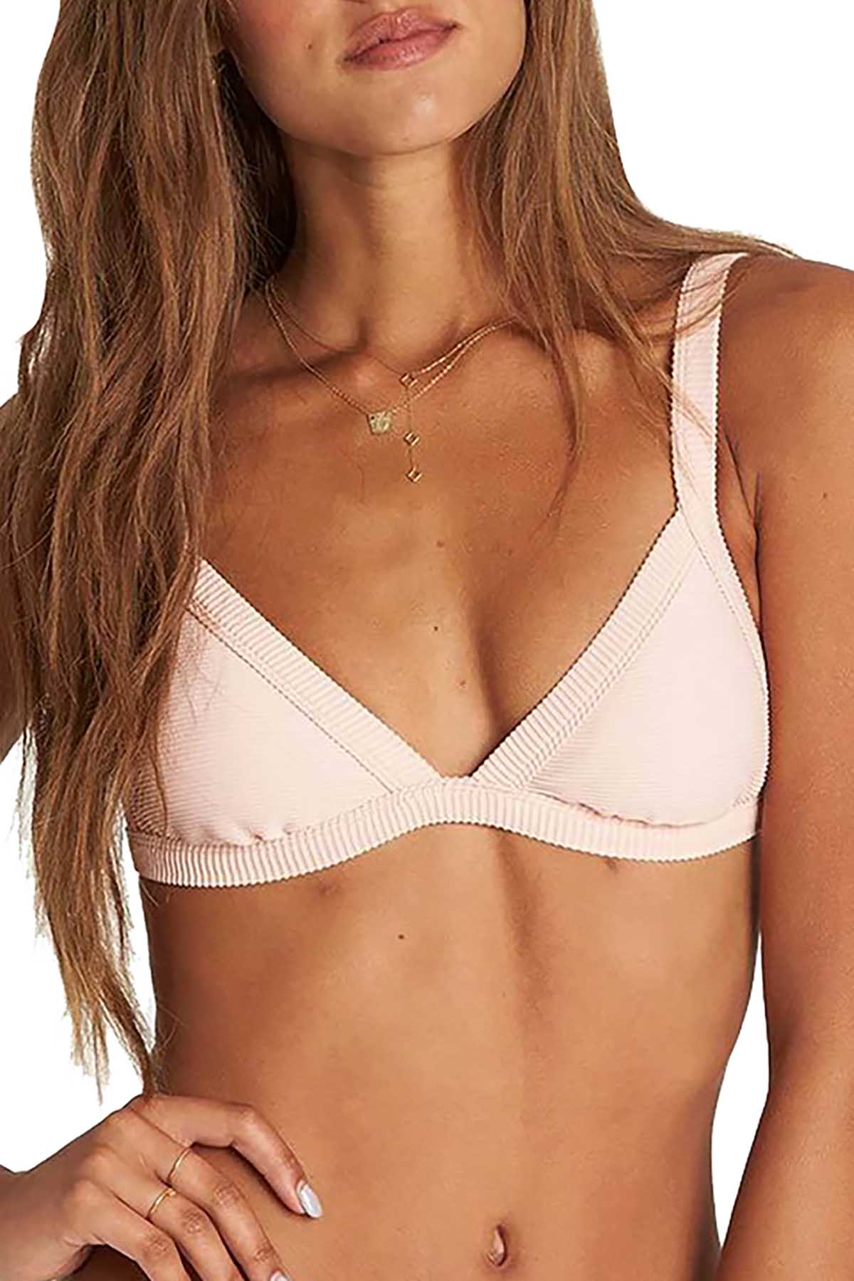 Billabong Barely Blush Tanlines Fixed Triangle Bikini Top