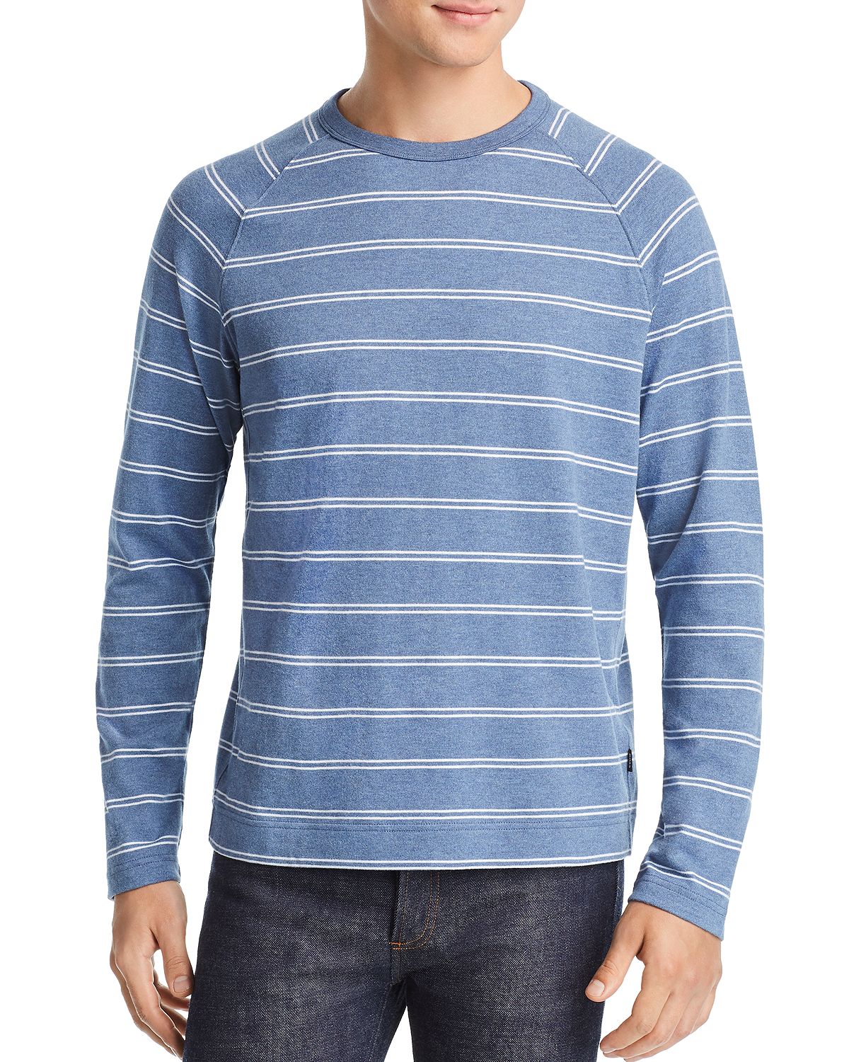 Boss Terell Long-sleeve Striped Tee Blue/White