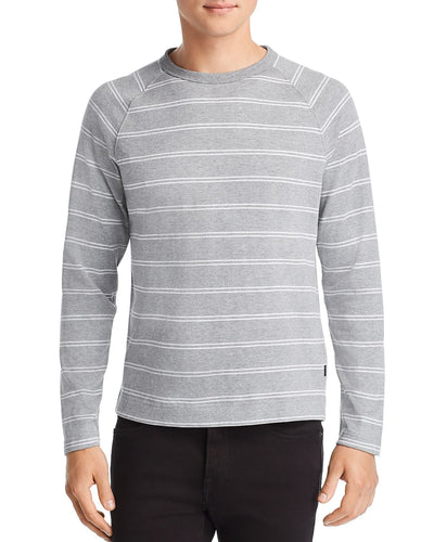 Boss Terell Long-sleeve Striped Tee Gray