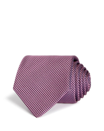 Boss Textured Micro Check Classic Tie Bright Purple