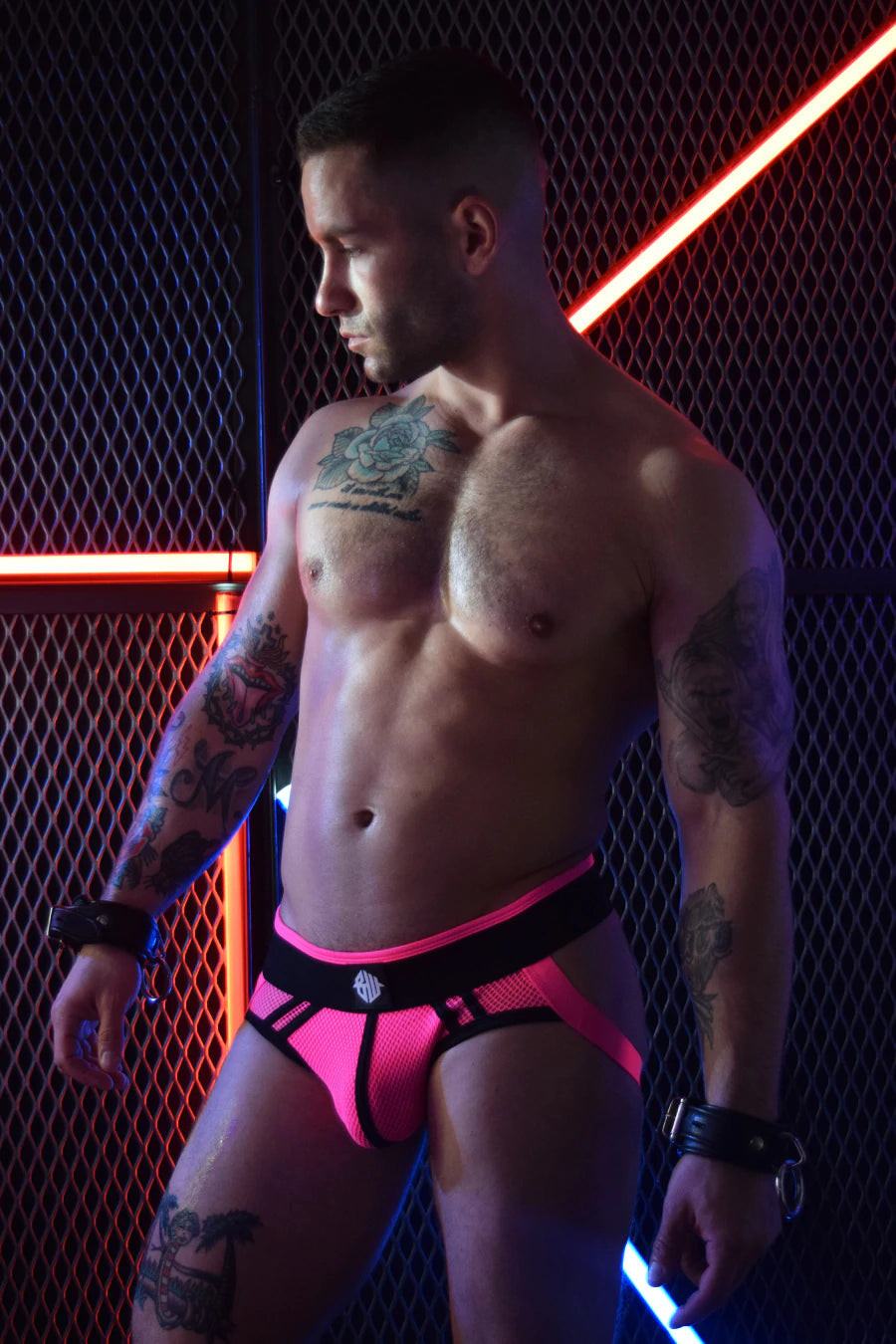 Breedwell Neon Pink Mesh Axel Jockstrap