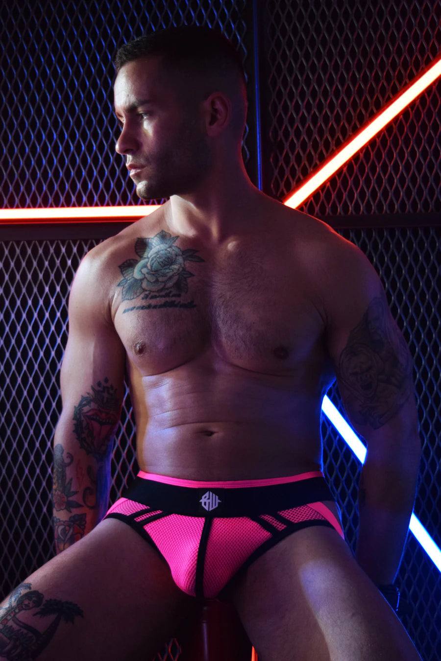 Breedwell Neon Pink Mesh Axel Jockstrap