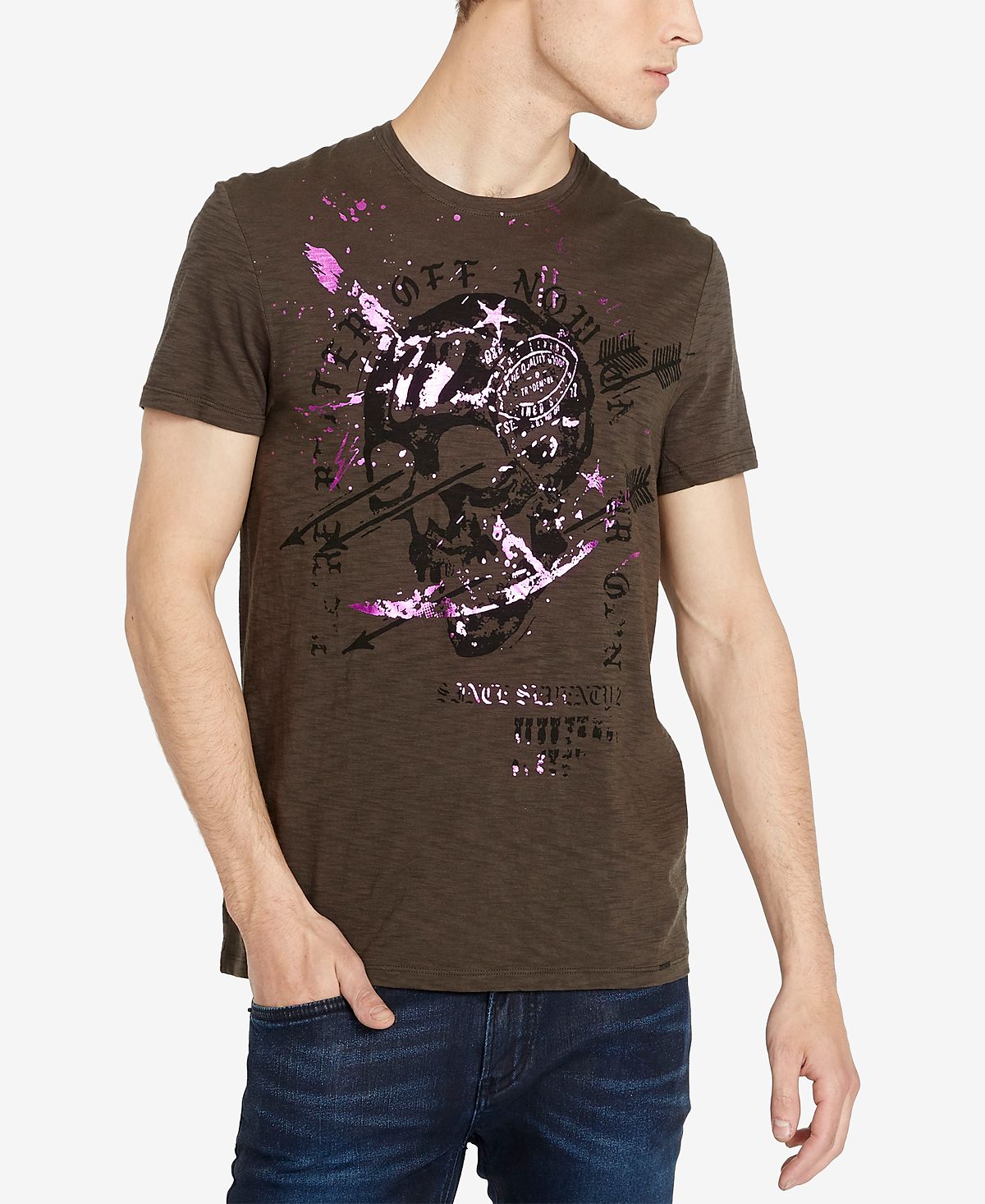 Buffalo David Bitton Tanto Graphic T-shirt Charcoal – CheapUndies