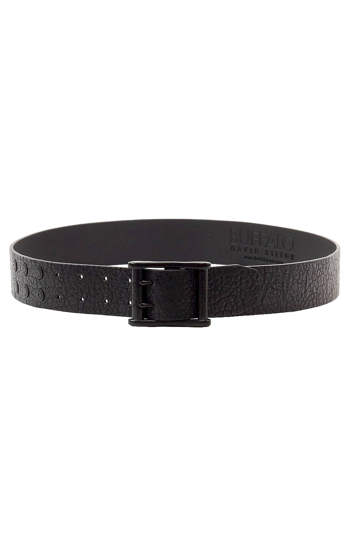 Buffalo by David Bitton Black Double Prong Belt