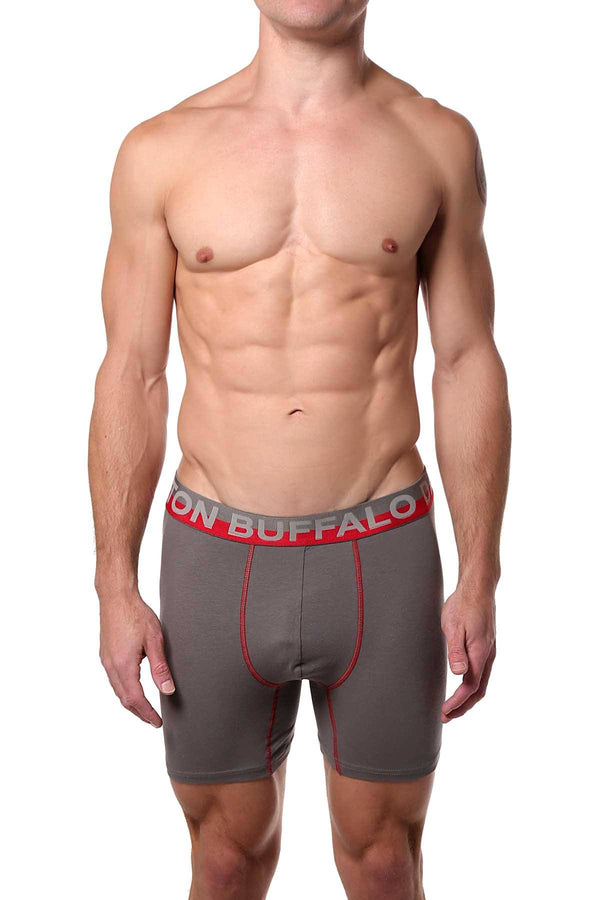 Buffalo by David Bitton Red/Gray Boxer Brief – CheapUndies