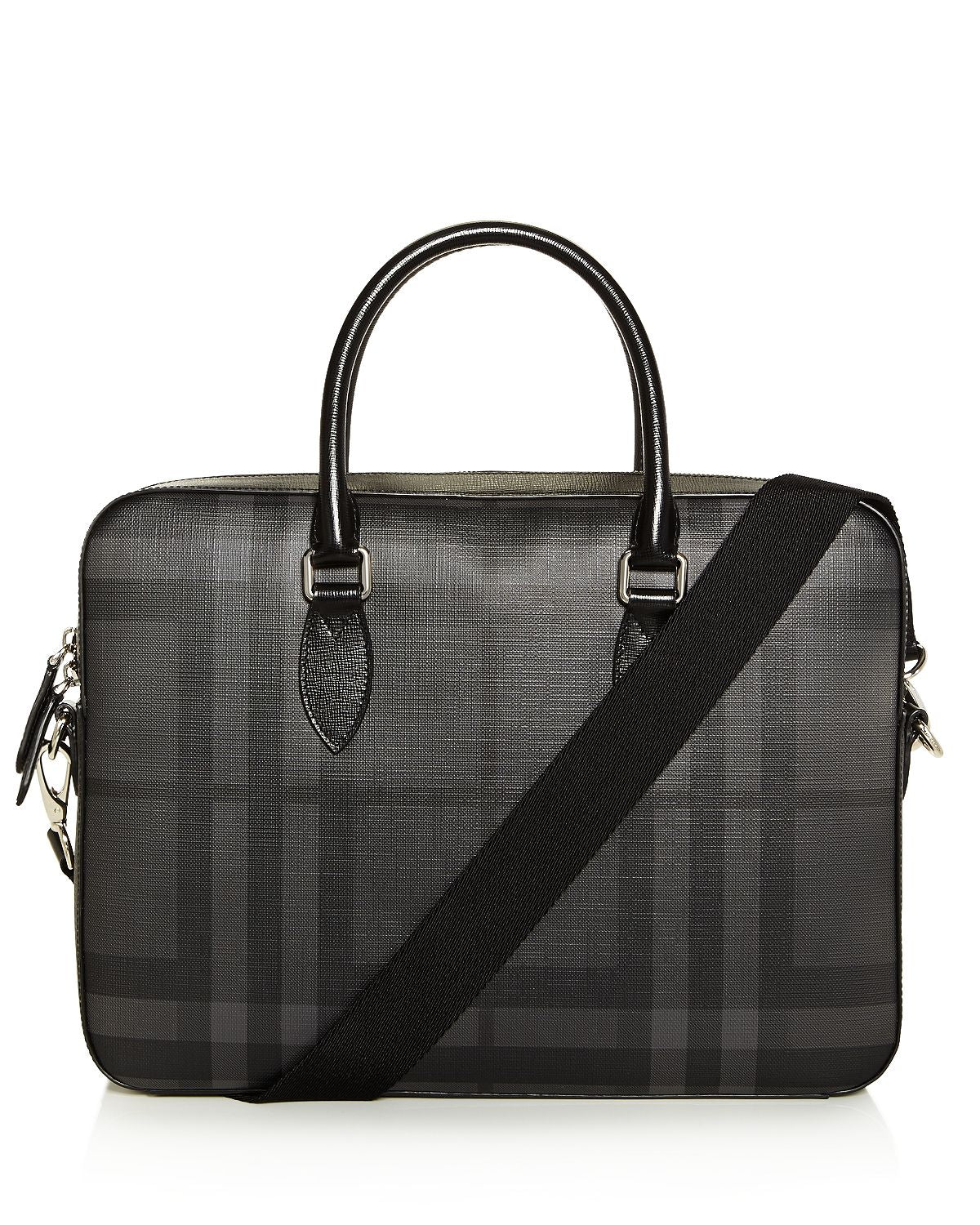 Burberry Smoke Check Hambleton Briefcase Charcoal/Black