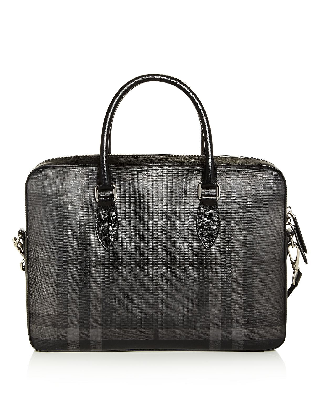 Burberry Smoke Check Hambleton Briefcase Charcoal/Black