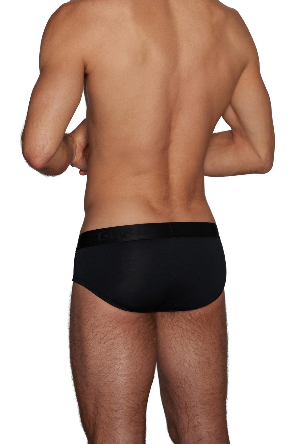 C-IN2 Black Minimal Low Rise Brief