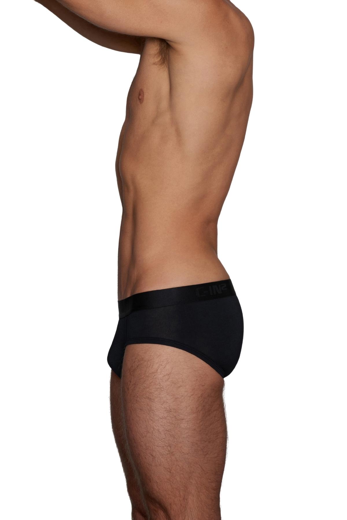 C-IN2 Black Minimal Low Rise Brief