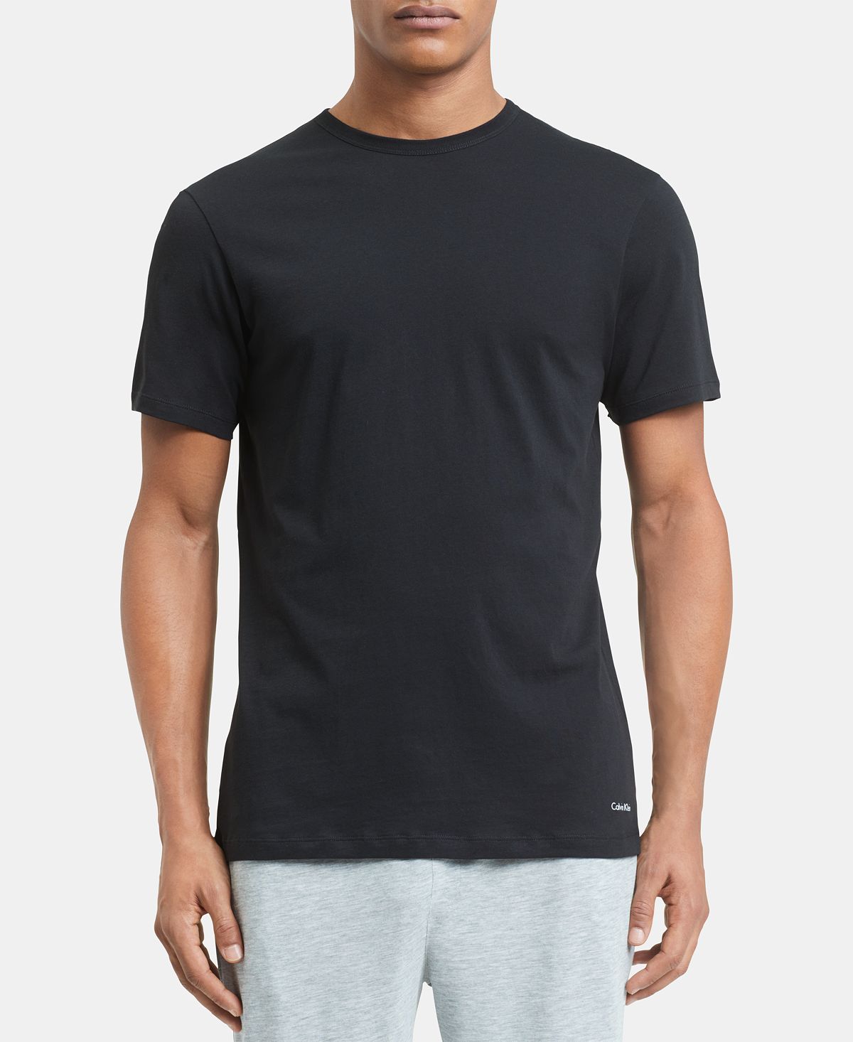 Calvin Klein 5-pk. Cotton Classics Crew Neck Slim Fit Undershirts Black