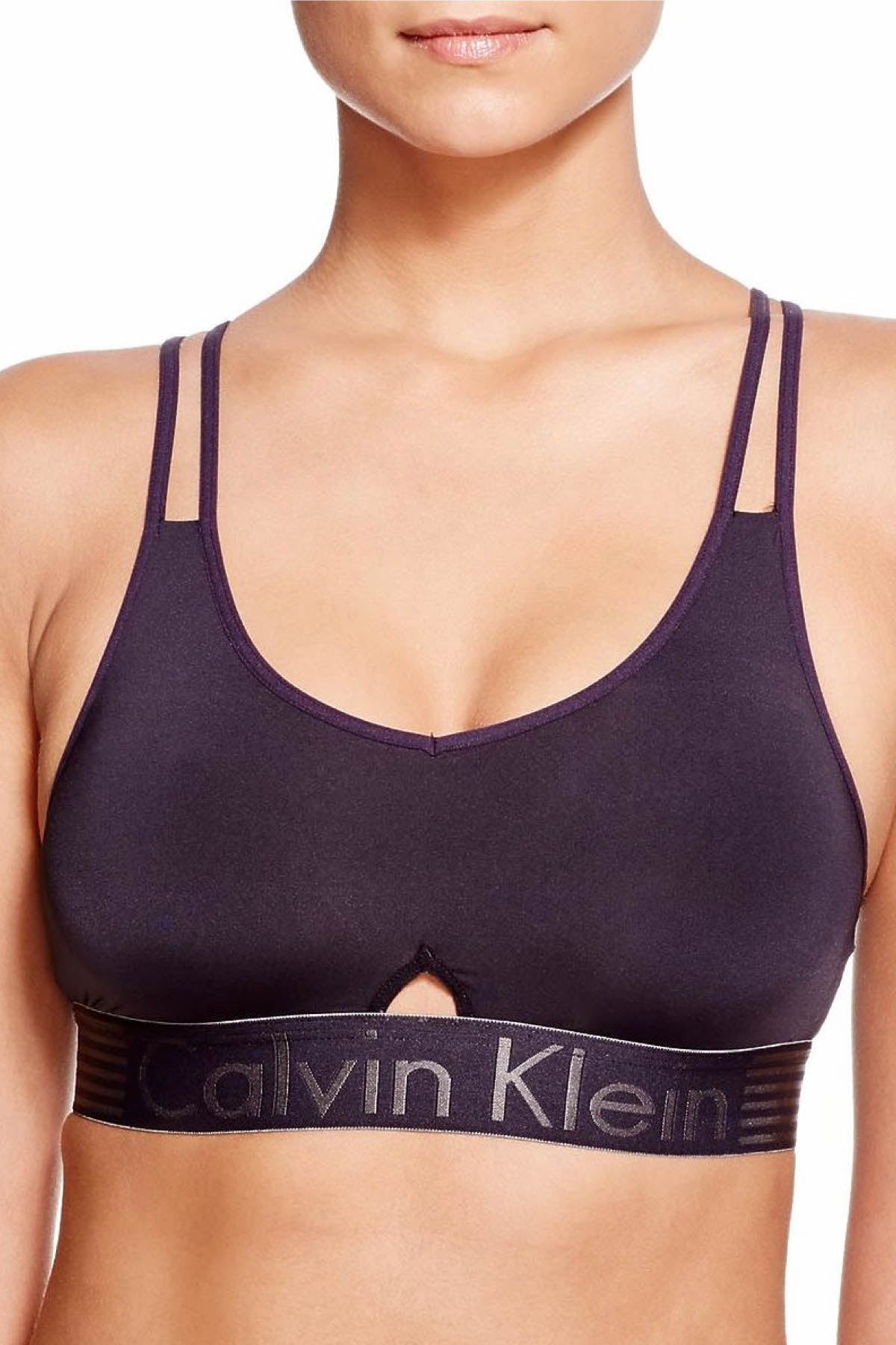 Calvin Klein Black Iron Strength Logo Bralette