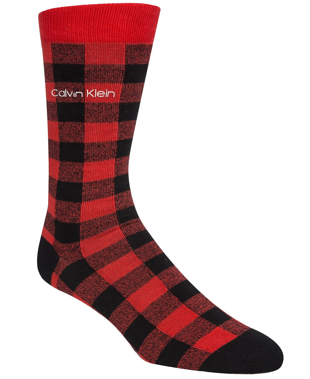 Calvin Klein Buffalo Plaid Socks Flame Scarlet – CheapUndies