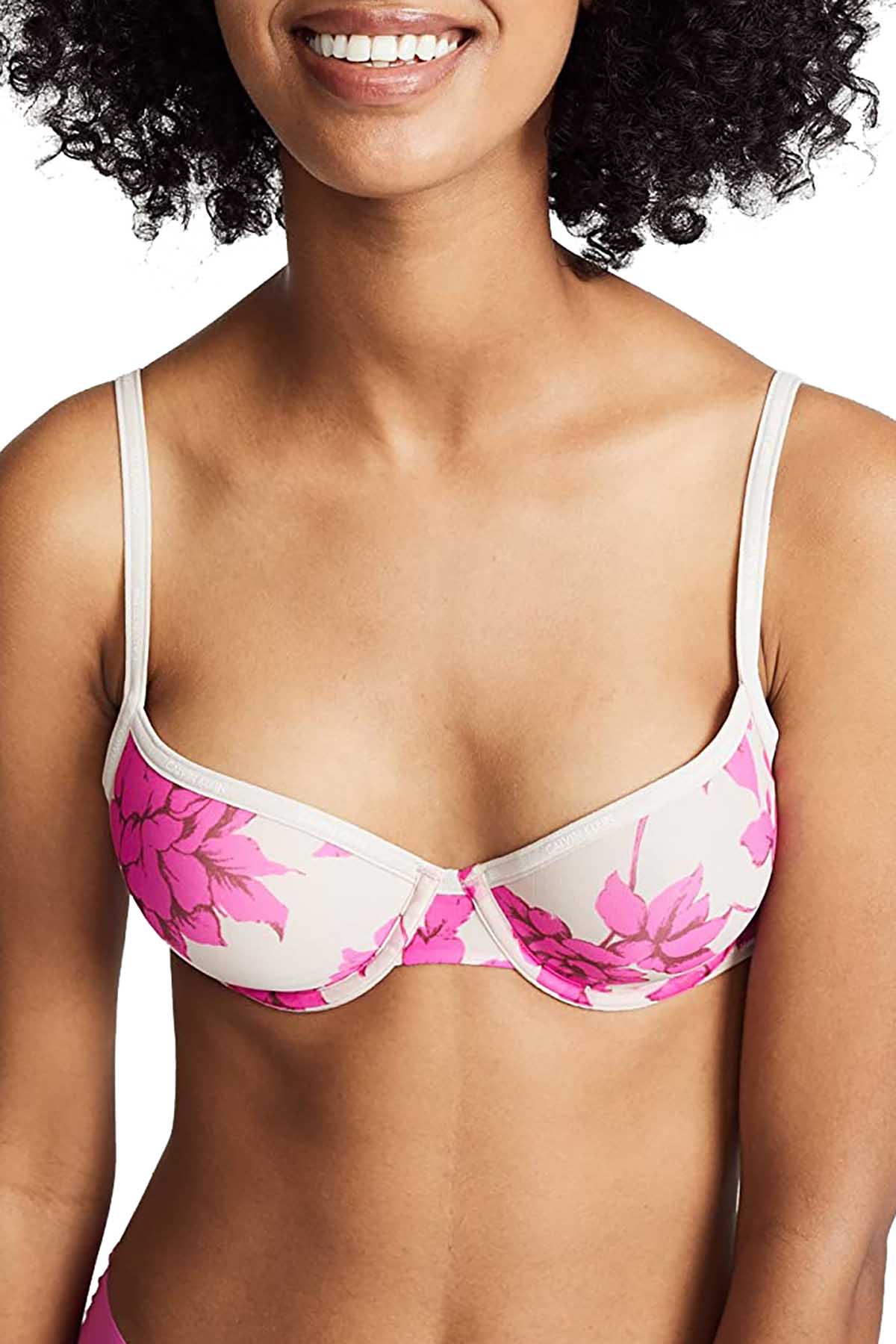 Sheer Marquisette Lace Lightly Lined Demi Bra, Calvin Klein