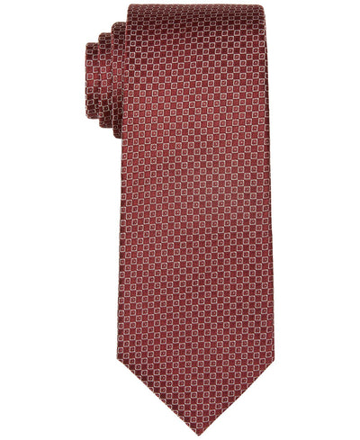 Calvin Klein Glitz Dot Square Tie Ruby