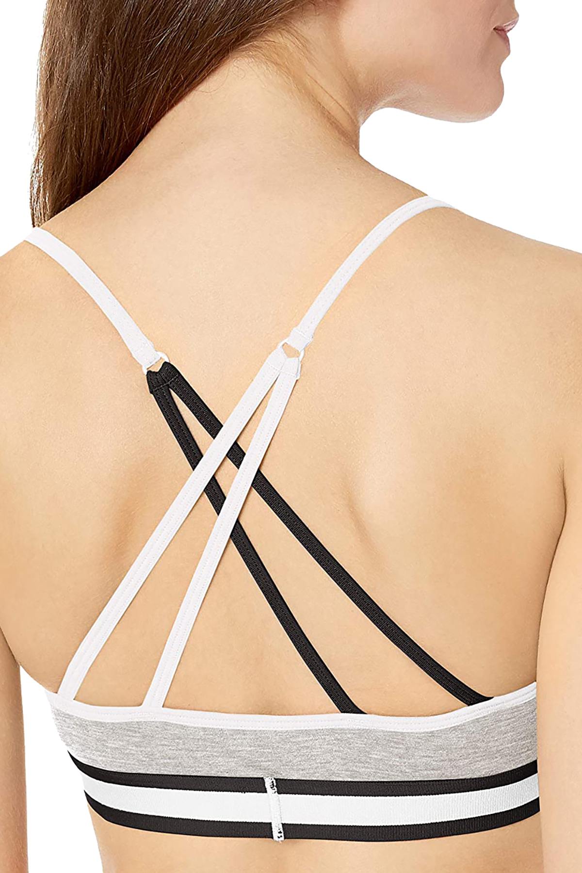 Bras Calvin Klein Lightly Lined Wire Free Bralette One Logo Stripe Black