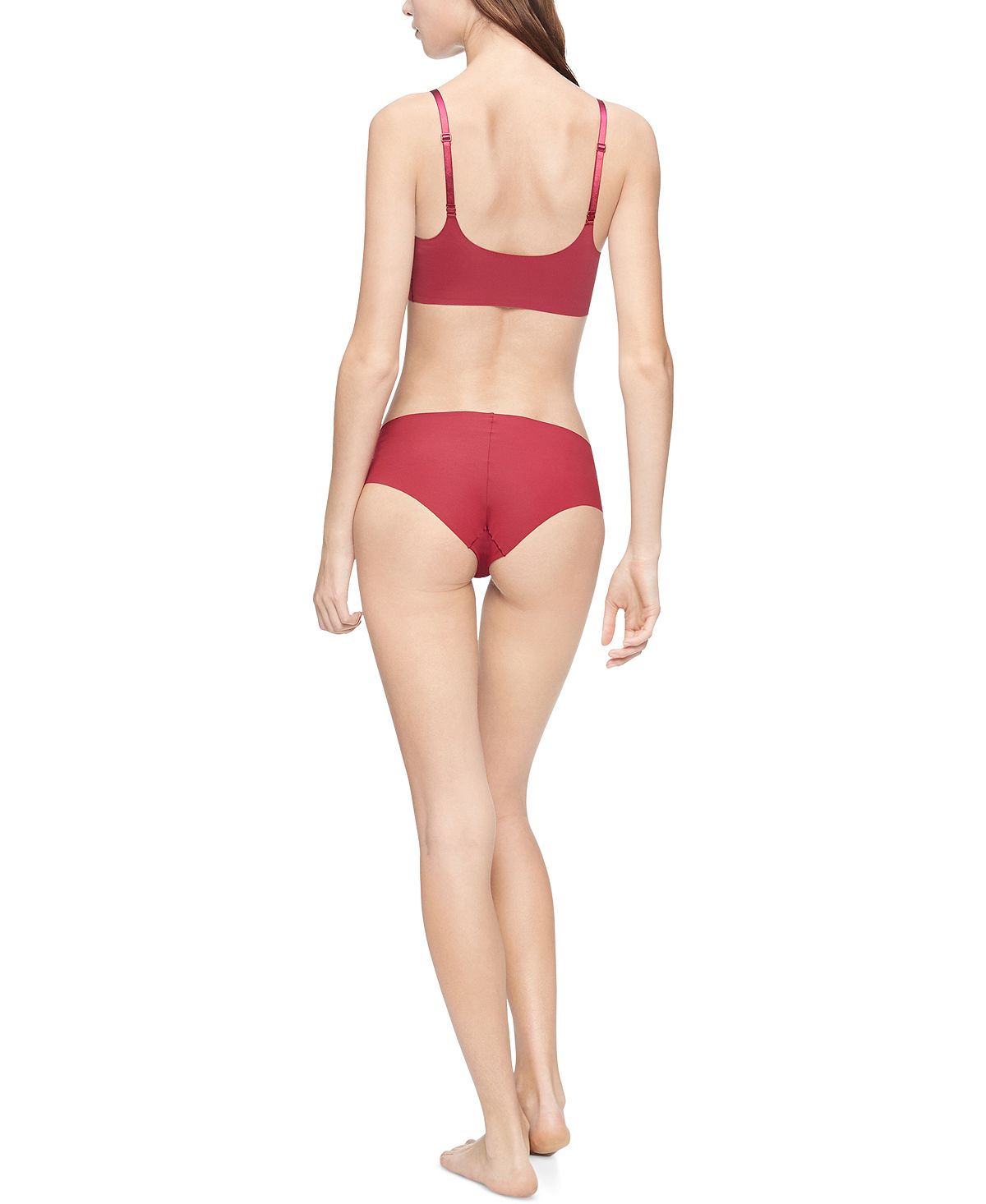 Invisibles Lightly Lined Triangle Bra, red