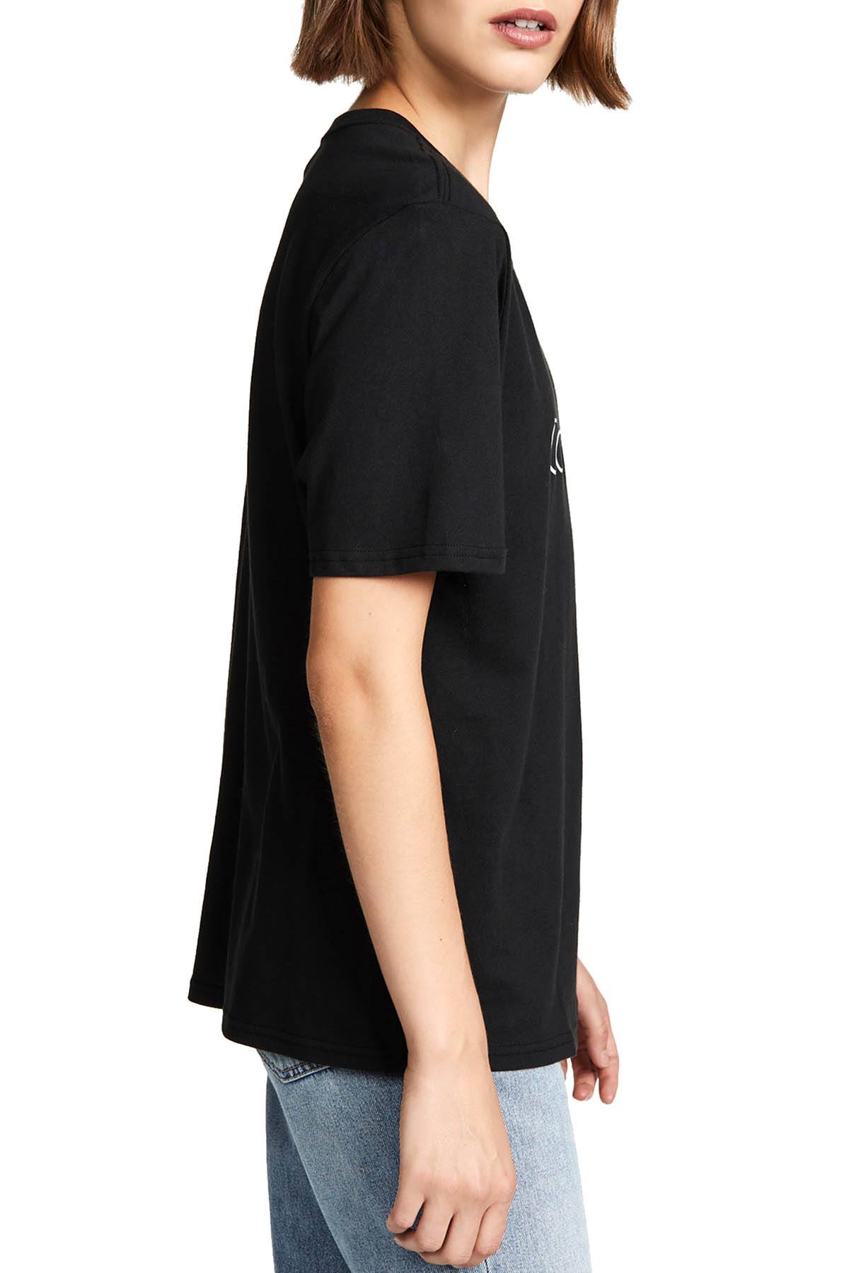 Calvin Klein Monogram Lounge Crew Tee in Black