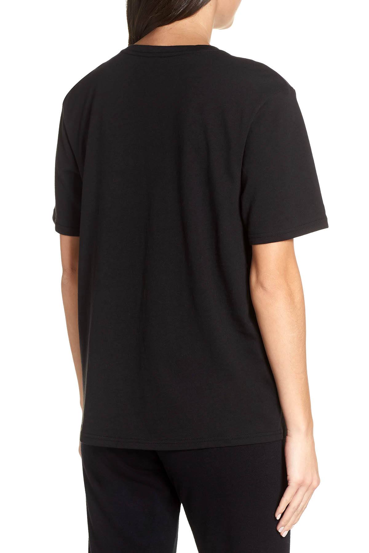 Calvin Klein Monogram Lounge Crew Tee in Black