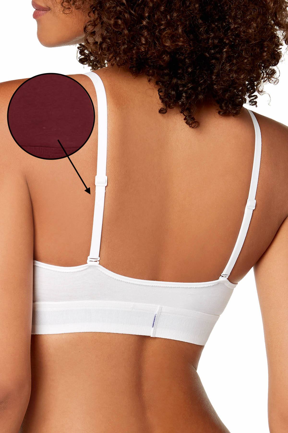 Calvin Klein Monogram Unlined Triangle Bralette in Phoebe Burgundy