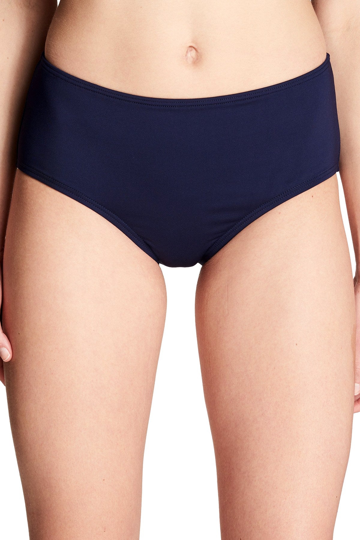 Calvin Klein Navy Mid Rise Tummy Control Bikini Bottom