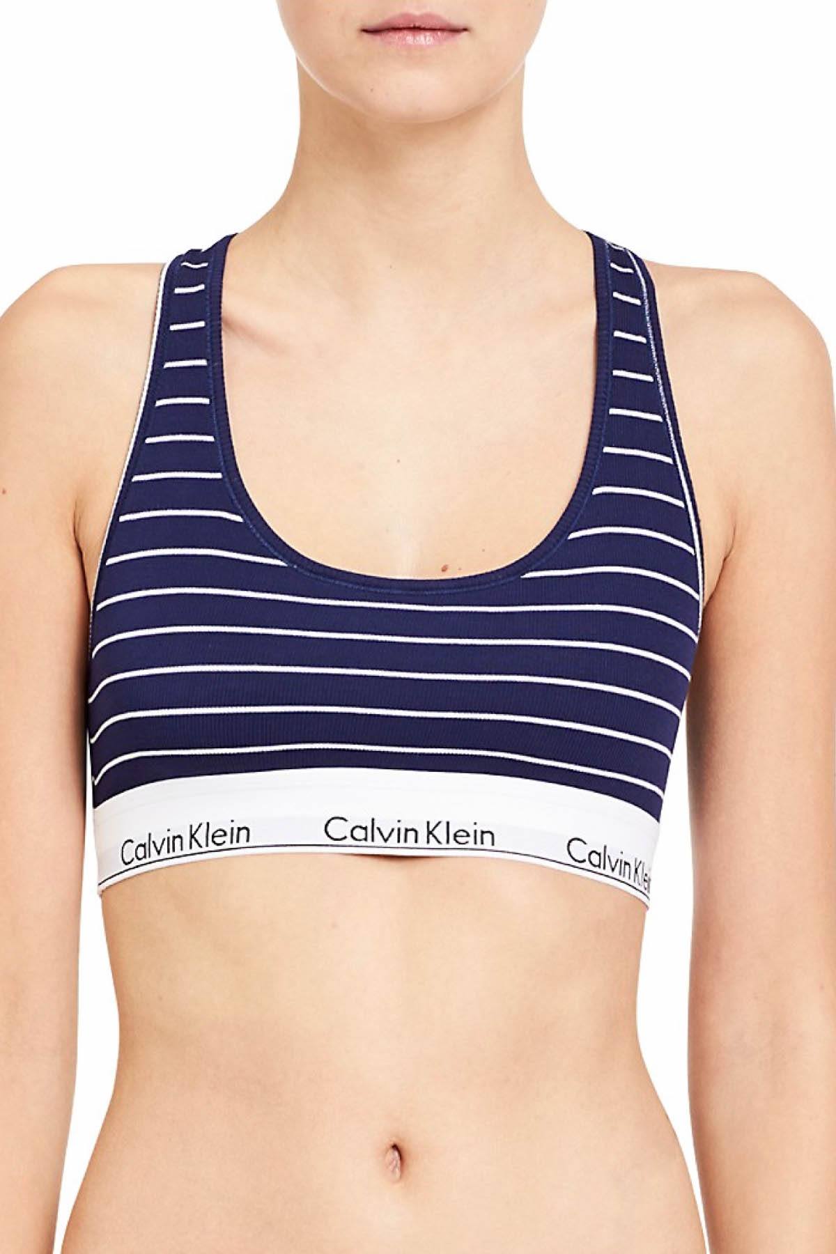 Calvin Klein Wo Perfectly Fit Flex Poppy Lightly Lined Perfect Coverage Bra  Qf6625 Bleached Denim