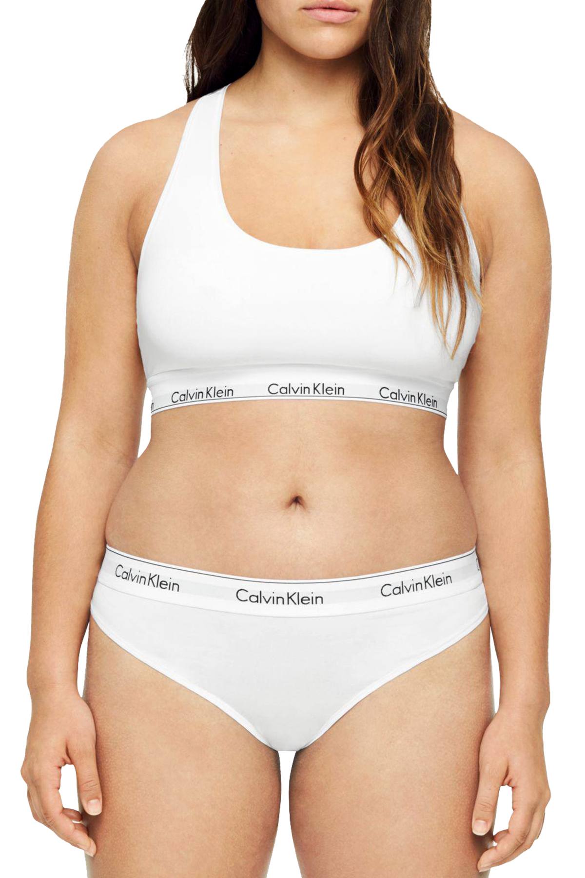 Calvin Klein PLUS White Modern Cotton/Modal Thong – CheapUndies