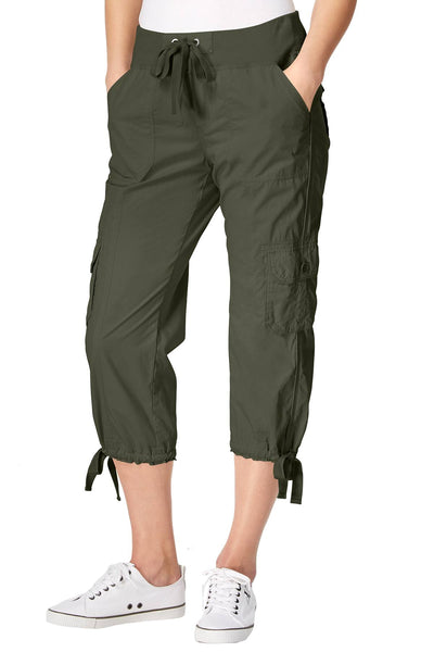 Calvin Klein Performance Quail Poplin Convertible Capri Cargo Pant