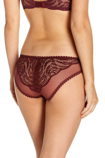 Calvin Klein Phoebe-Burgundy Siren Lace Bikini Brief