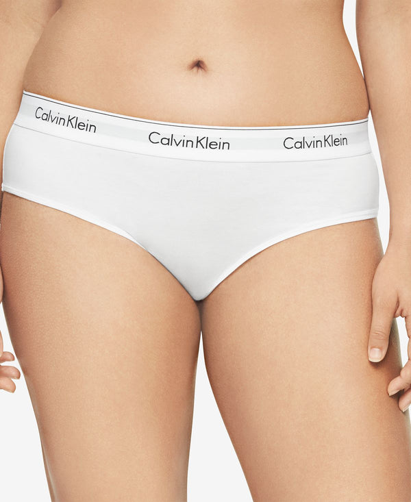 Calvin Klein Plus Size Modern Cotton bikini style briefs in mid beige